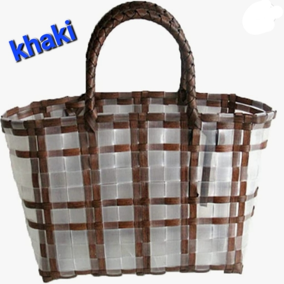 Boutique Handbags - Khaki jelly handbag square concert festival travel NWT